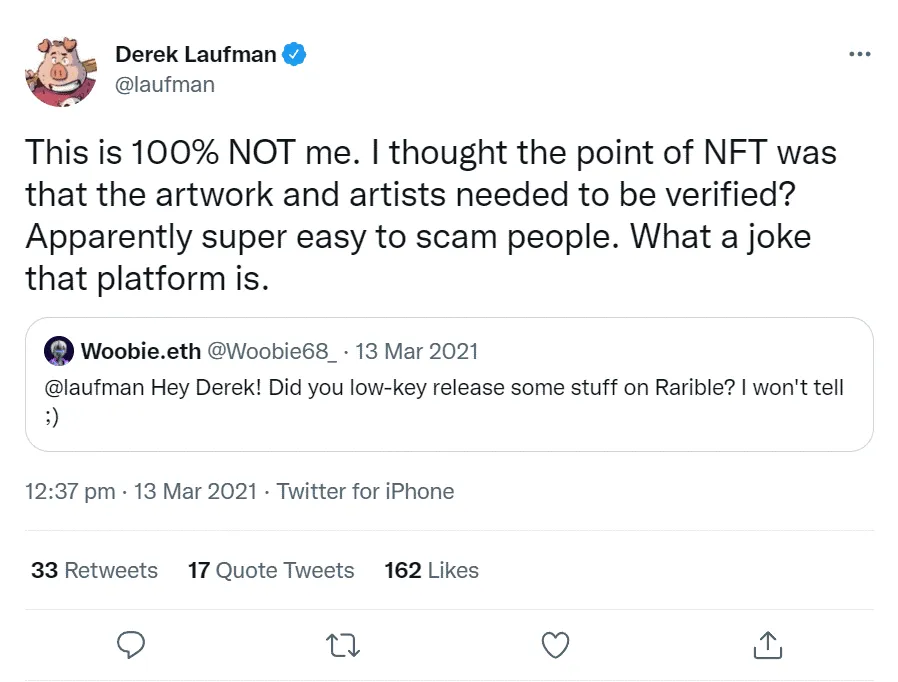 Derek Laufman on Rarible